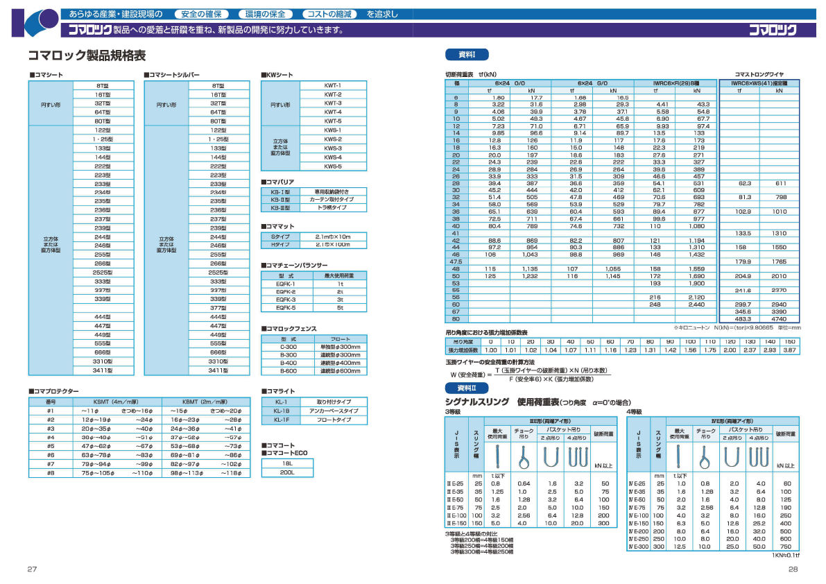 株式会社コマロック　製品カタログ