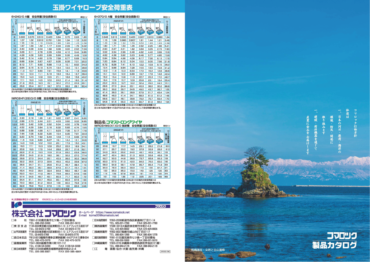 株式会社コマロック　製品カタログ